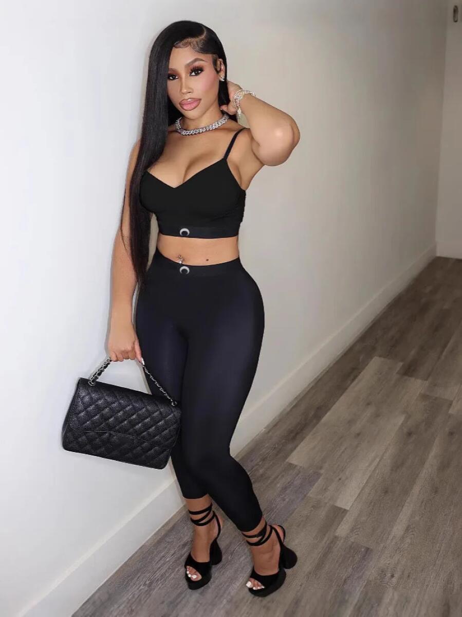 Street Fashion American - Set Dua Potong Seksi Gaya Eropa
