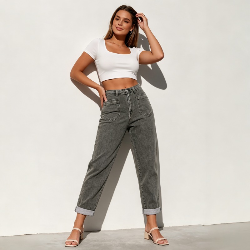 Street Fashion American - Celana Jeans Wanita Ukuran Besar Model