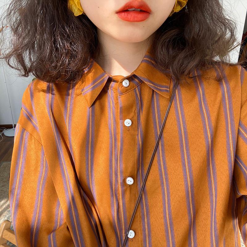 Street Fashion Youth - Blus Polo wanita, pakaian atasan longgar