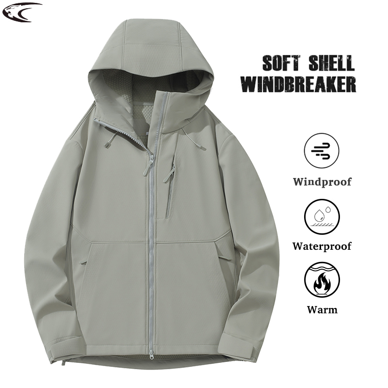 Windbreak Shell Jacket - LNGXO Jaket Bulu Domba Pria Wanita