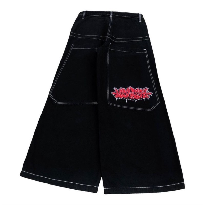 Street Fashion American - Celana Jeans Longgar Ukuran Besar Hip