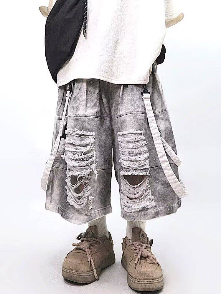 Street Fashion American - Celana Jeans Pria Retro Hip-hop Model