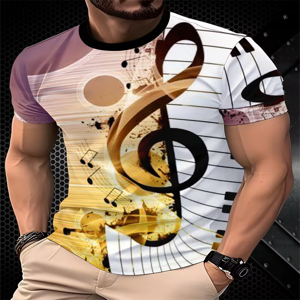Kaus Pola Simbol Musik dan Pol - Street Fashion Definition ulasan dan harga