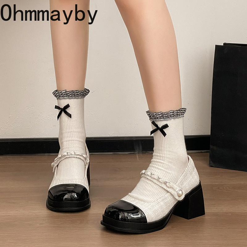 Sepatu Mary Jane Wanita Hak Te - Street Fashion Vintage ulasan dan harga