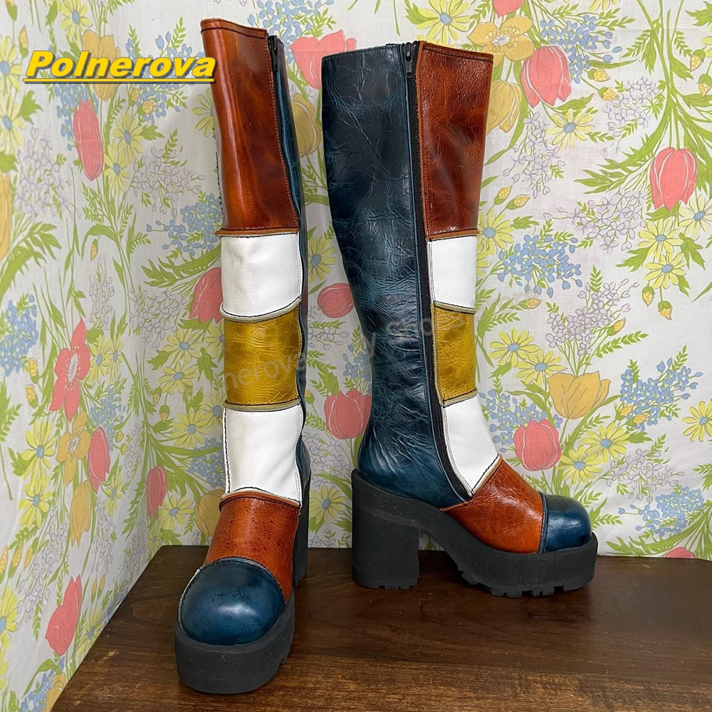 Sepatu Boots Kulit Wanita Retr - Street Fashion Vintage ulasan dan harga