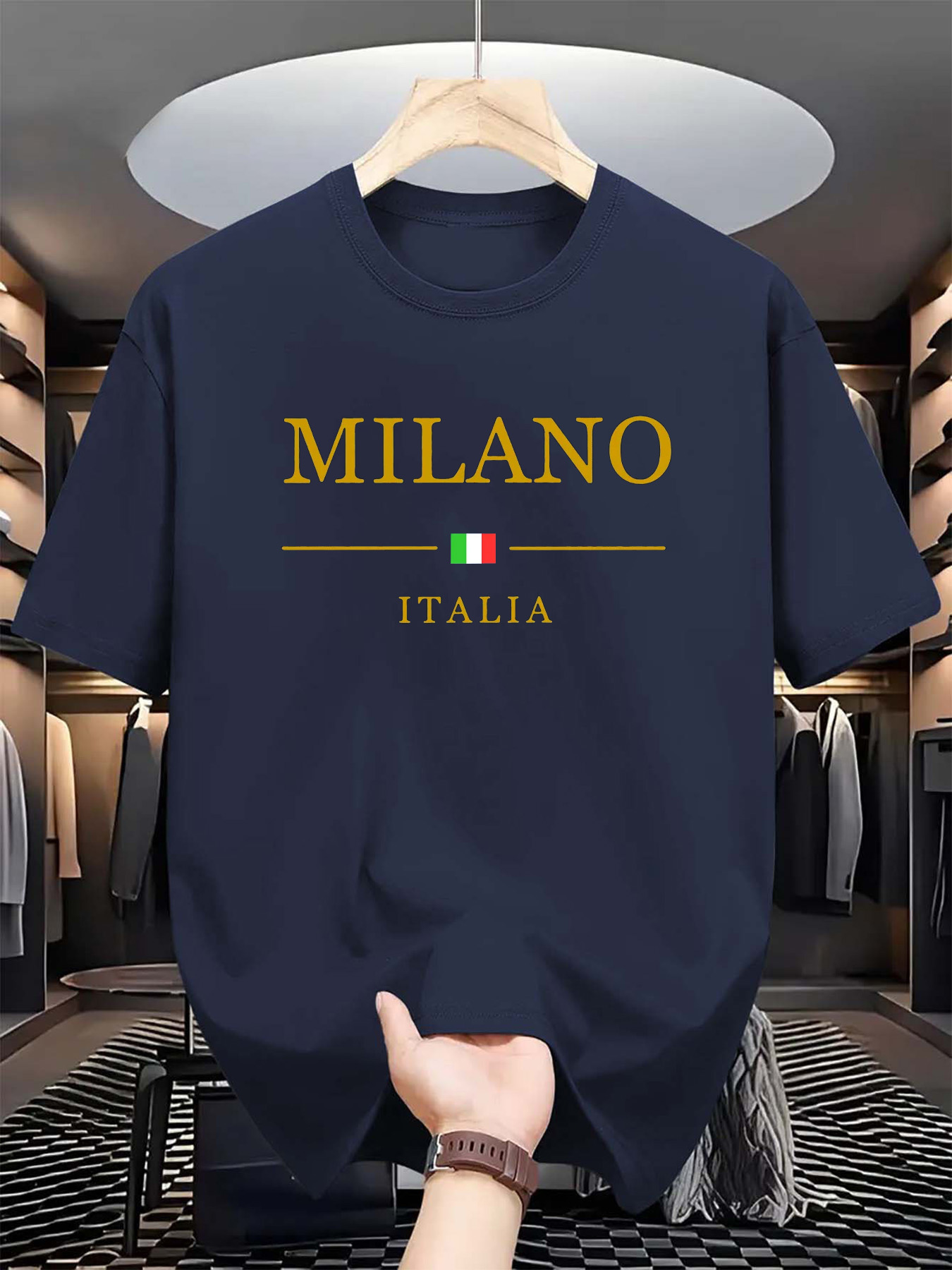 Kaus Katun Murni Pria Wanita M - Street Fashion Of Milan ulasan dan harga