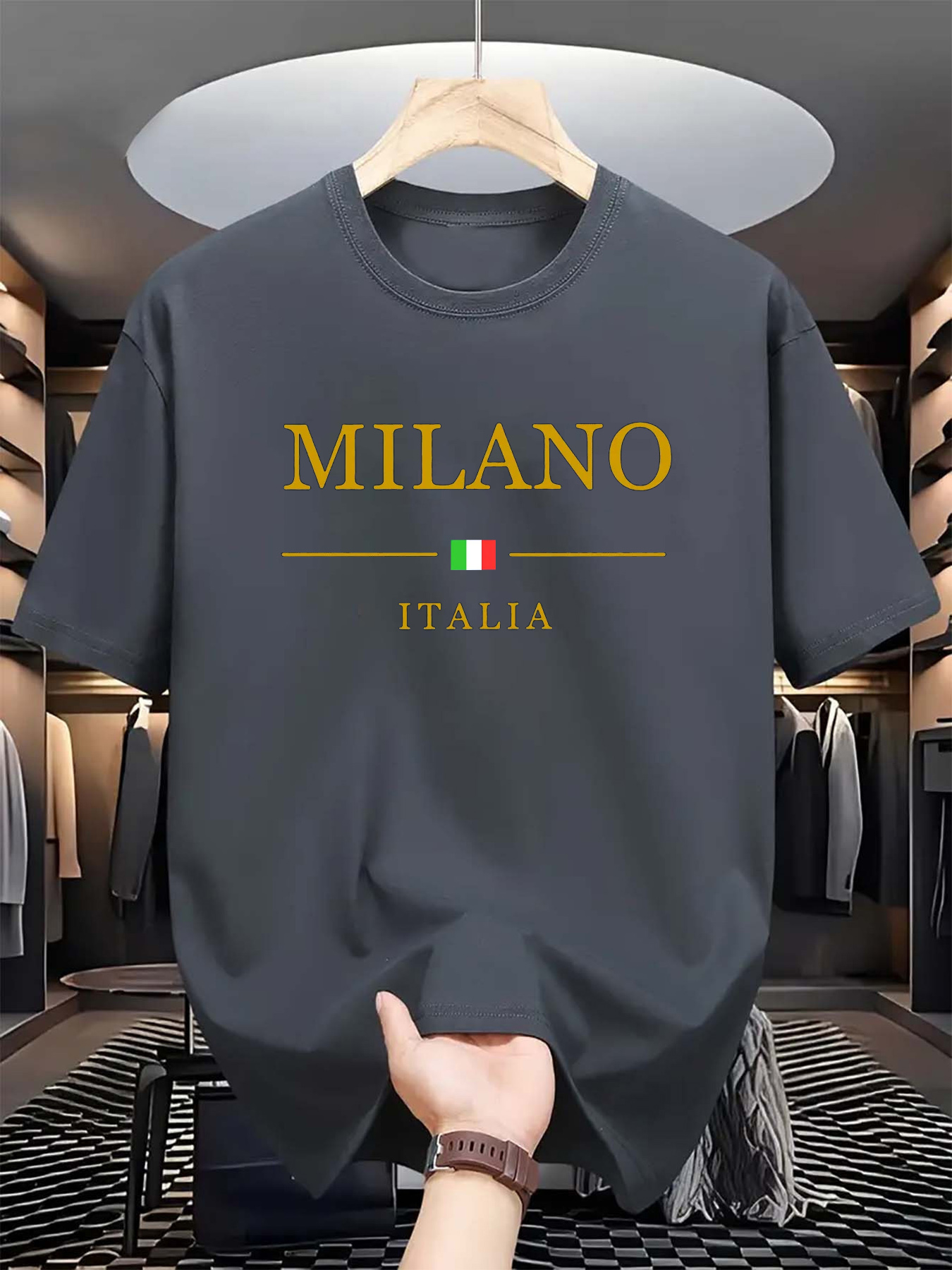 Kaus Katun Murni Pria Wanita M - Street Fashion Of Milan ulasan dan harga