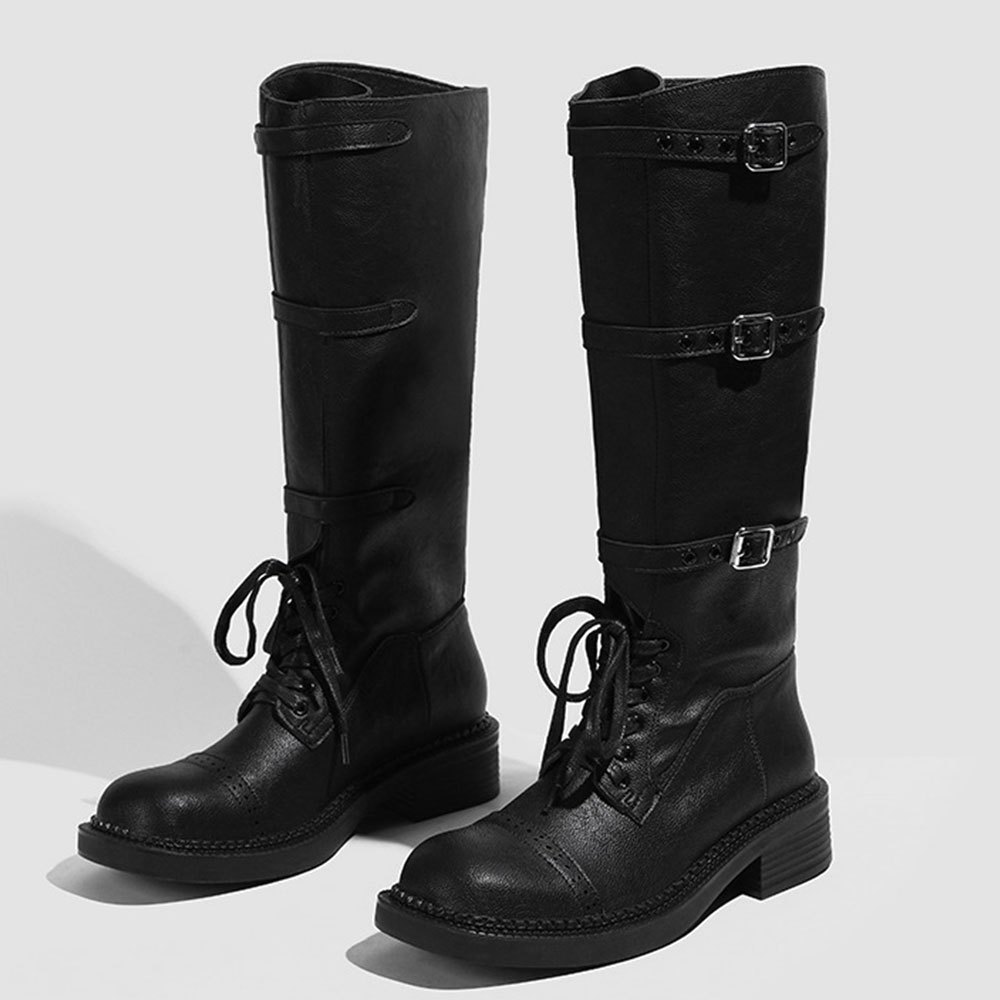 Sepatu Bot Setinggi Lutut Wani - Street Fashion Vintage ulasan dan harga