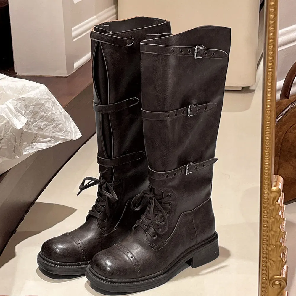Sepatu Bot Setinggi Lutut Wani - Street Fashion Vintage ulasan dan harga