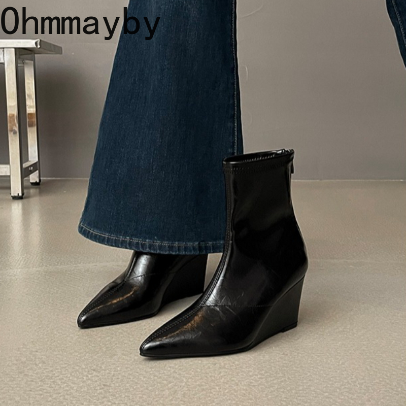Sepatu Bot Wanita Musim Gugur  - Street Fashion Vintage ulasan dan harga