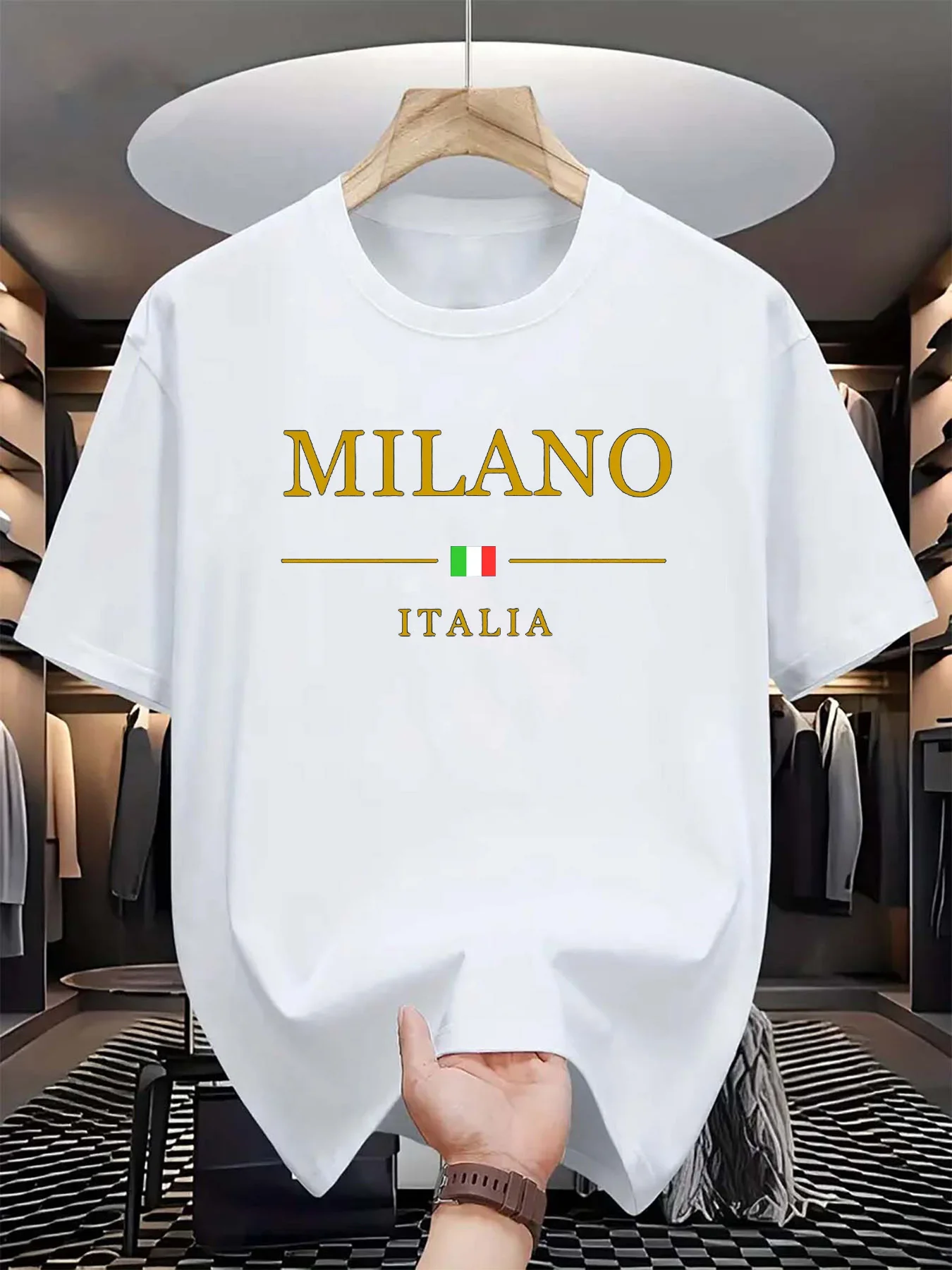 Kaos Pria Musim Panas Cetak 3D - Street Fashion Of Milan ulasan dan harga