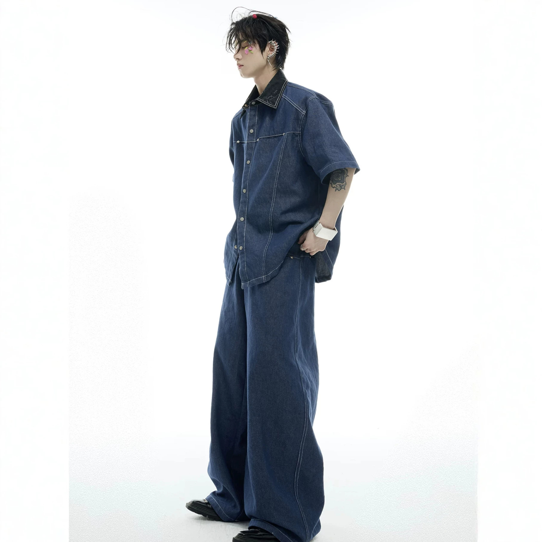 Set Denim Pria Musim Panas Gay - Street Fashion American ulasan dan harga