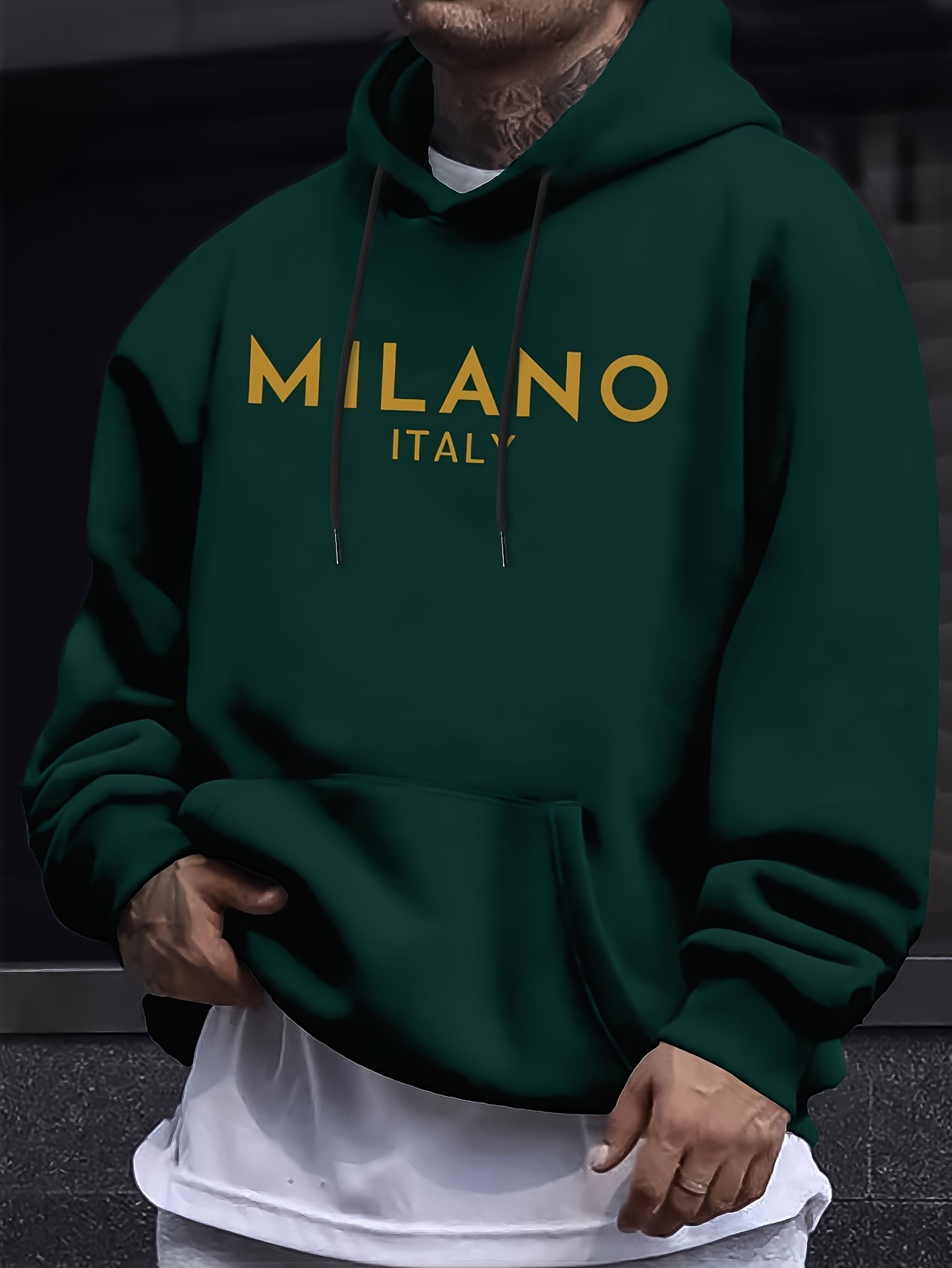 Milan Letter Hoodie Pria Wanit - Street Fashion Of Milan ulasan dan harga
