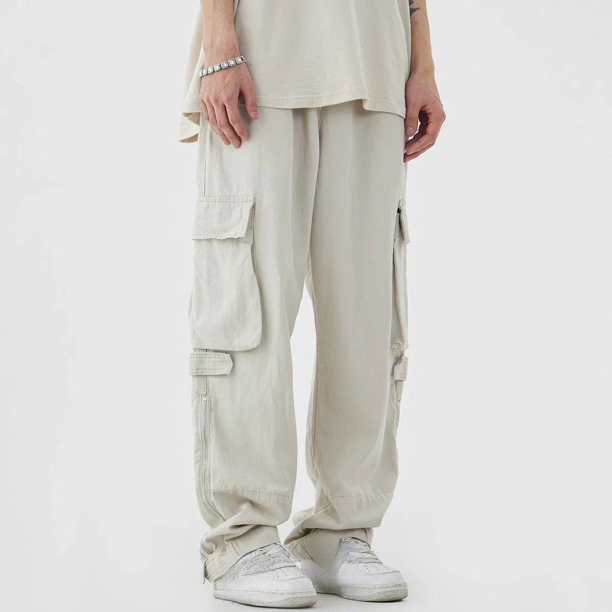 Celana Kerja Modis Multi-saku  - Street Fashion American ulasan dan harga