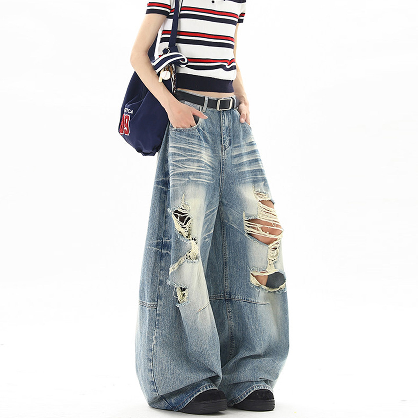 Celana Jeans Wanita Oversize G - Street Fashion American ulasan dan harga