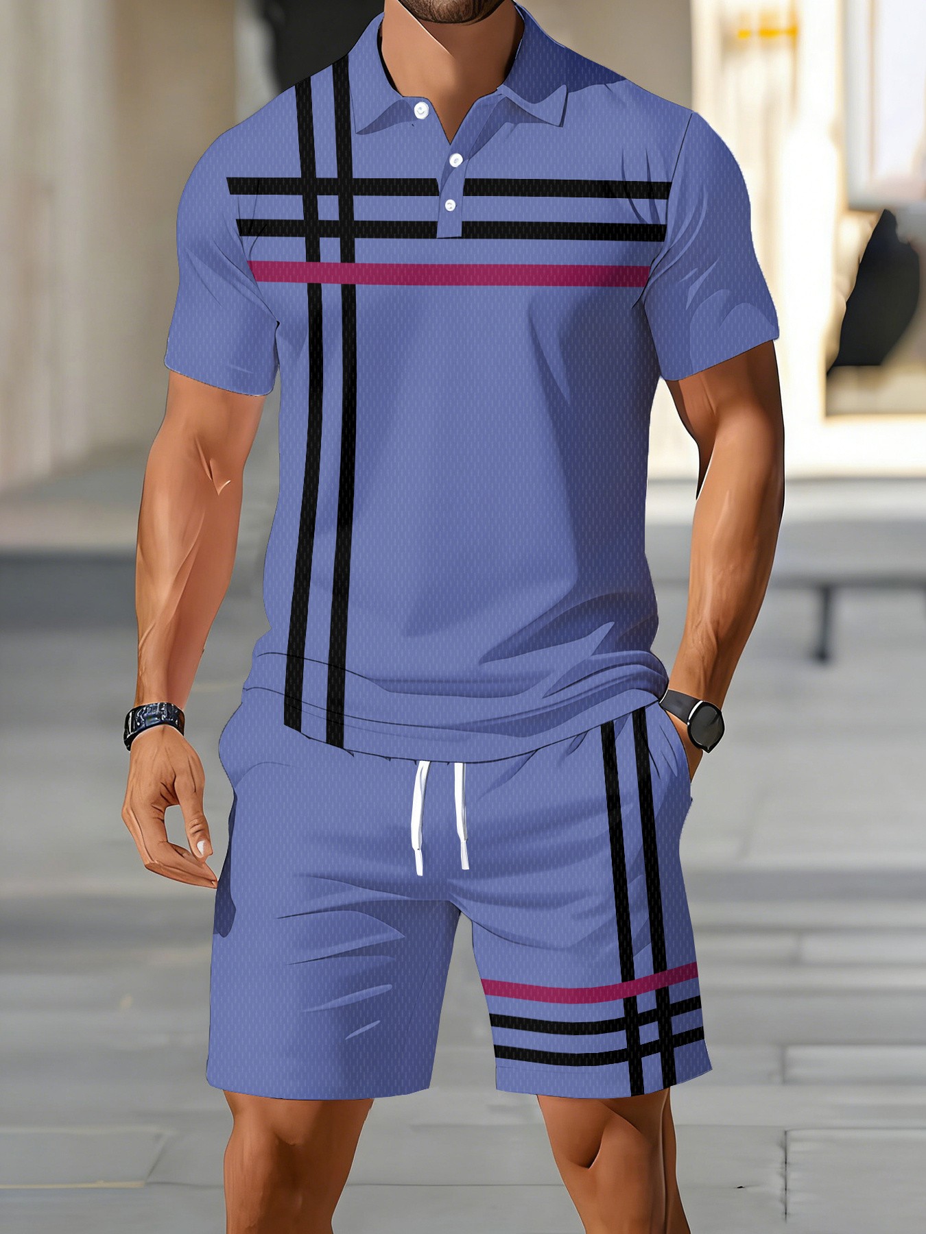Set Kaos Polo Pria Amerika Mus - Street Fashion American ulasan dan harga