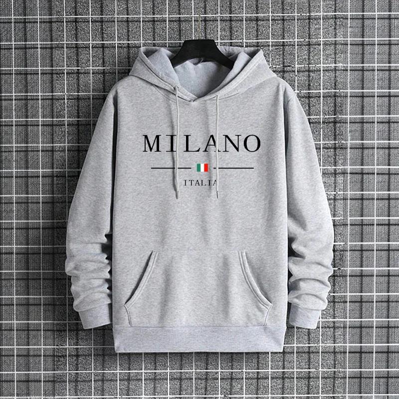 Hoodie Pria Fashion Milan Ital - Street Fashion Of Milan ulasan dan harga