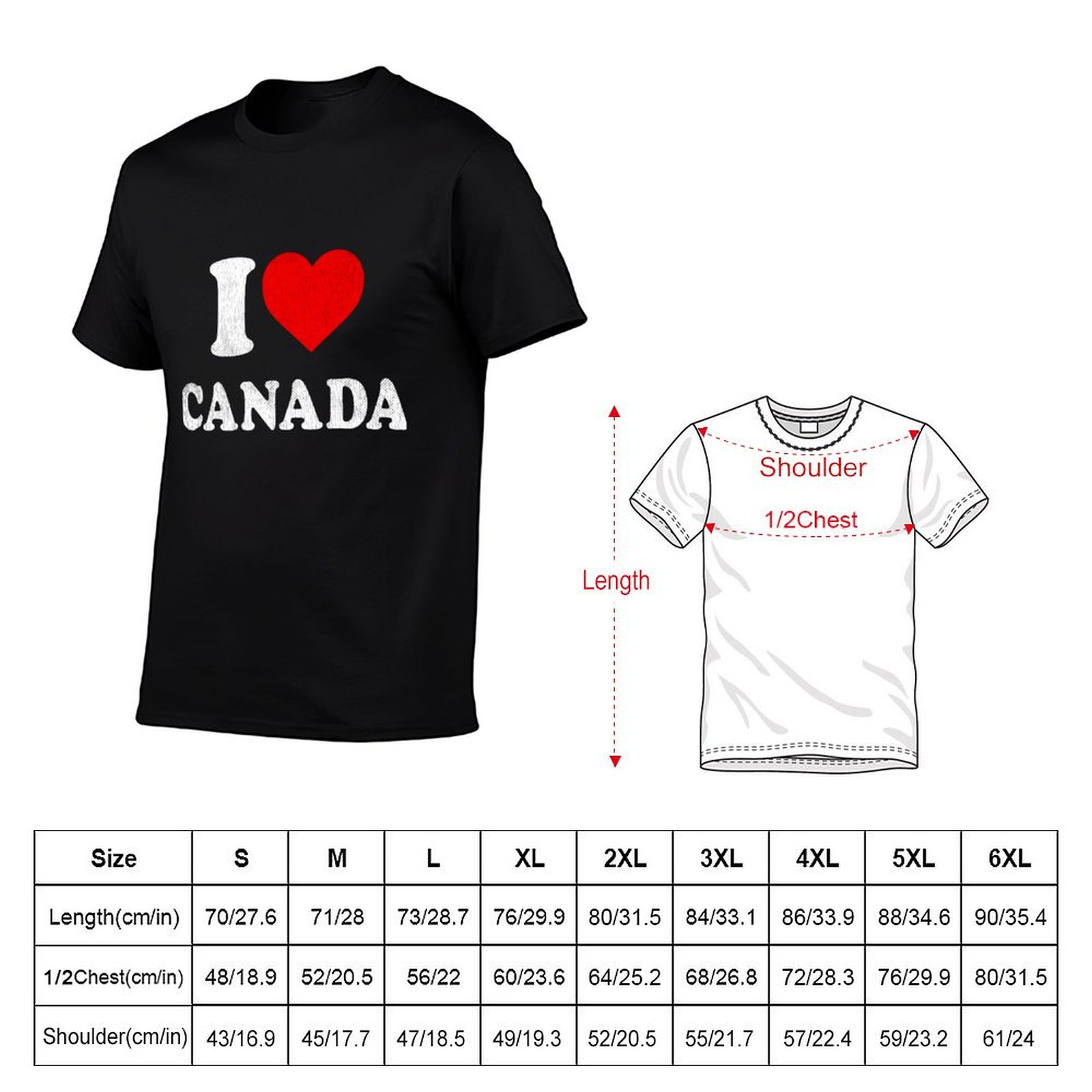 Kaus I Love Canada Souvenir I  - Street Fashion Canada ulasan dan harga